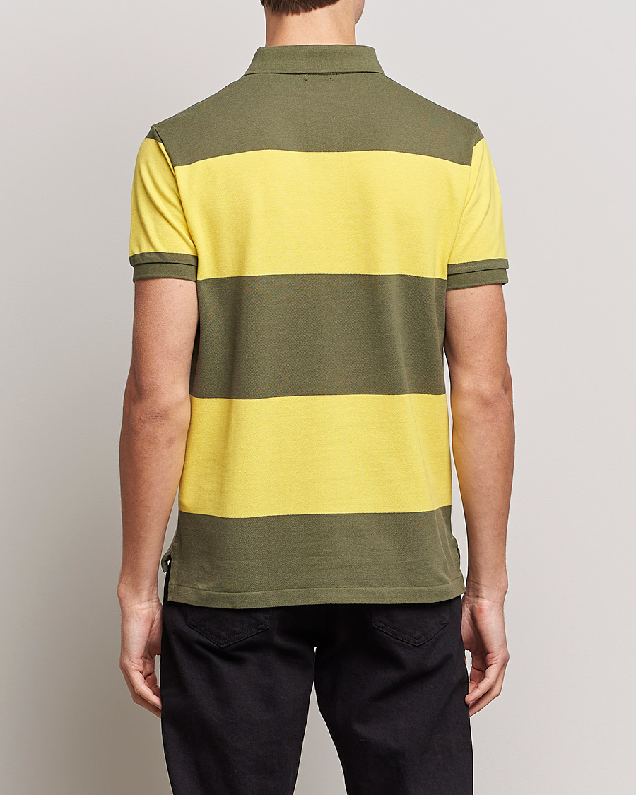 Hombres | Polos | Polo Ralph Lauren | Custom Slim Fit Barstriped Polo Lemon/Dark Sage