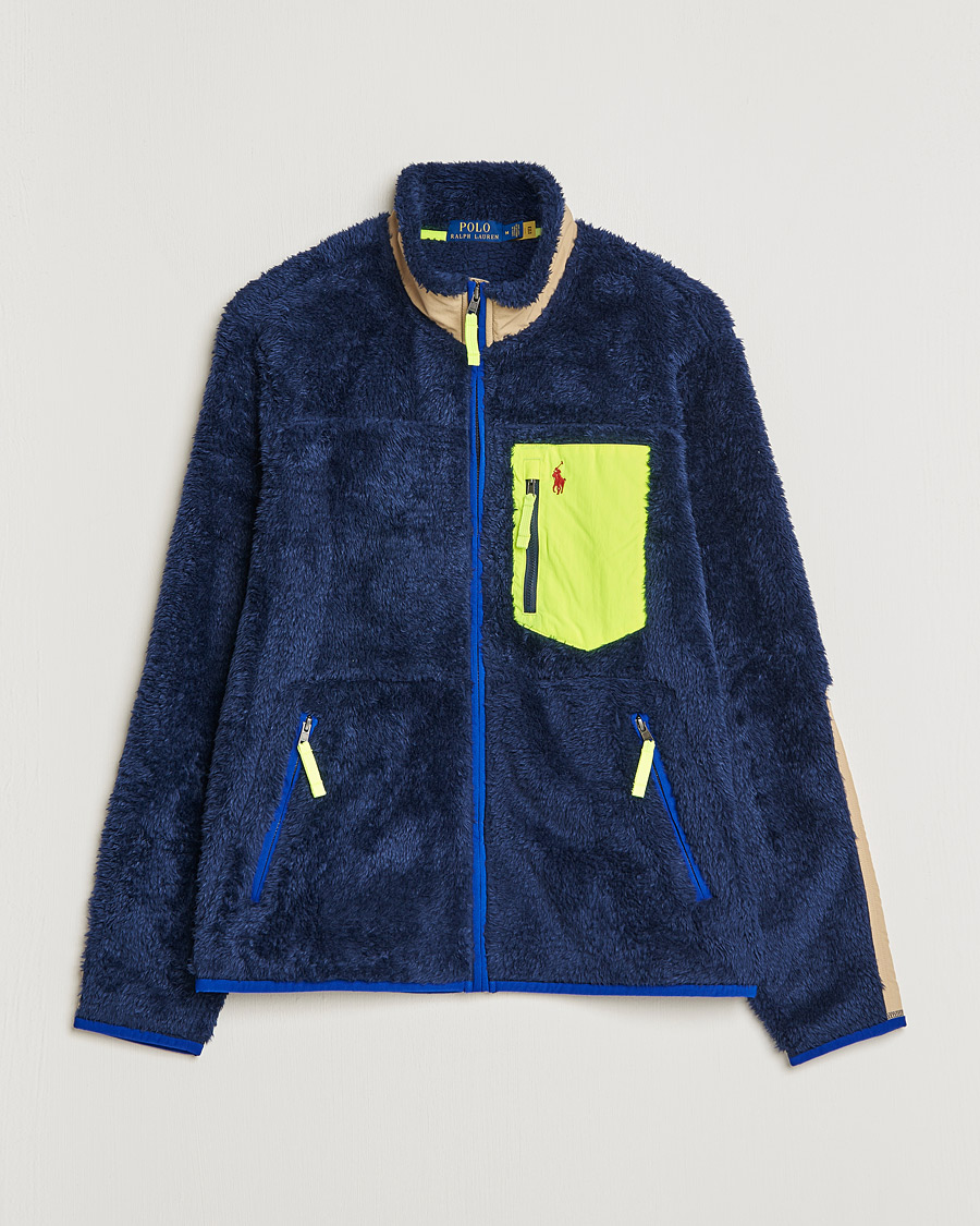 Hombres | Jerséis y prendas de punto | Polo Ralph Lauren | Curly Sherpa Full Zip Navy Multi