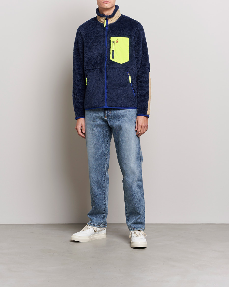 Hombres | Jerséis y prendas de punto | Polo Ralph Lauren | Curly Sherpa Full Zip Navy Multi