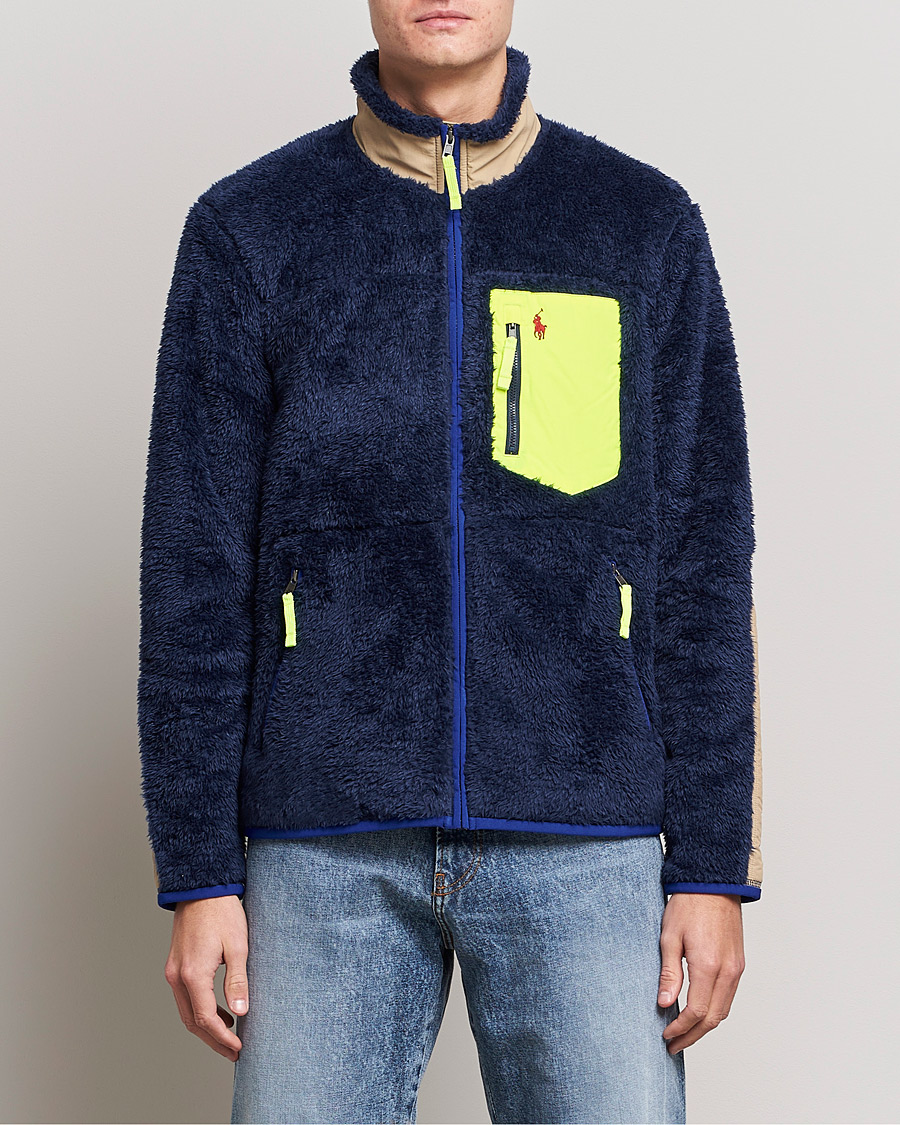 Hombres | Jerséis y prendas de punto | Polo Ralph Lauren | Curly Sherpa Full Zip Navy Multi