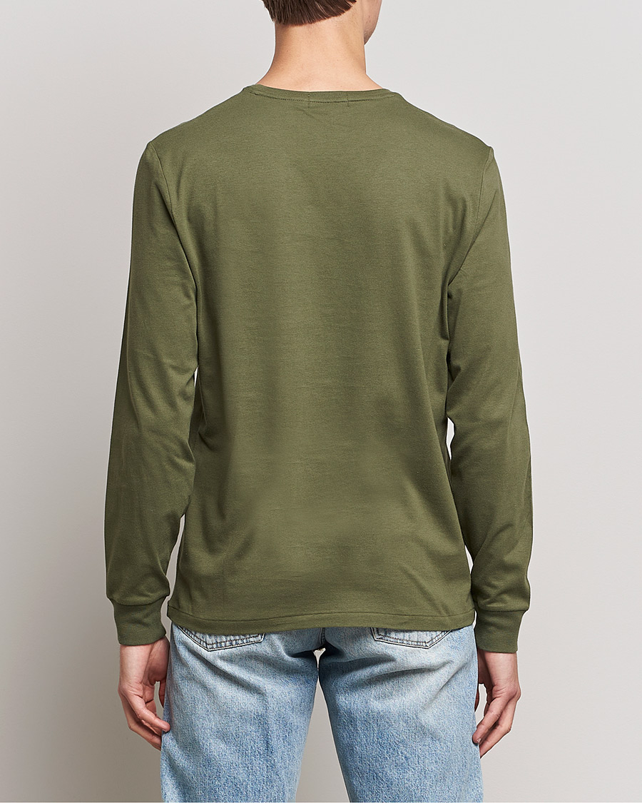 Hombres | Camisetas | Polo Ralph Lauren | Printed Bear Crew Neck Long Sleeve T-Shirt Dark Sage