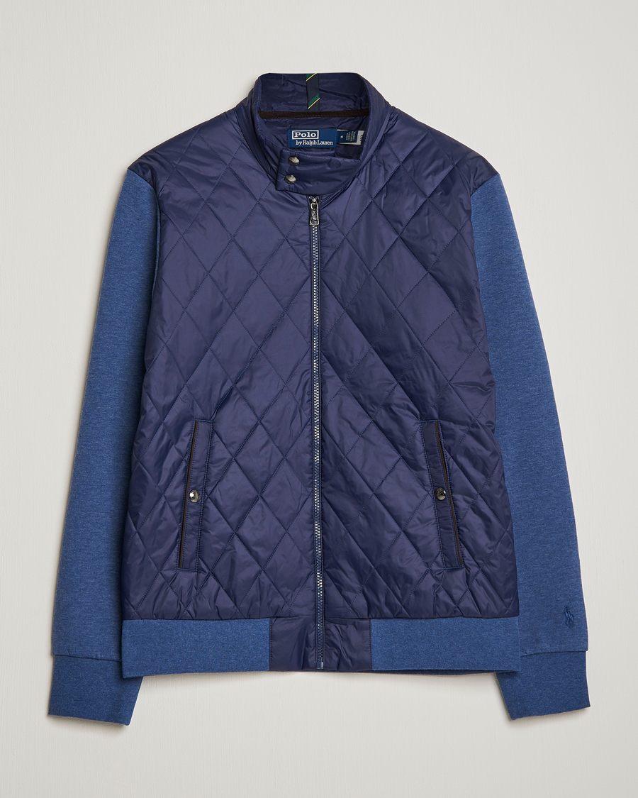 Hombres | Jerséis y prendas de punto | Polo Ralph Lauren | Tech Double Knit Hybrid Full Zip Newport Navy