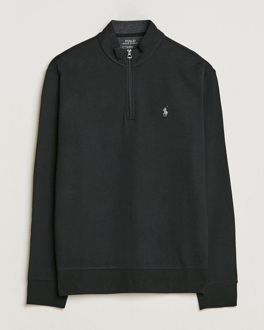 Hombres | Jerséis y prendas de punto | Polo Ralph Lauren | Double Knit Half-Zip Sweater Polo Black