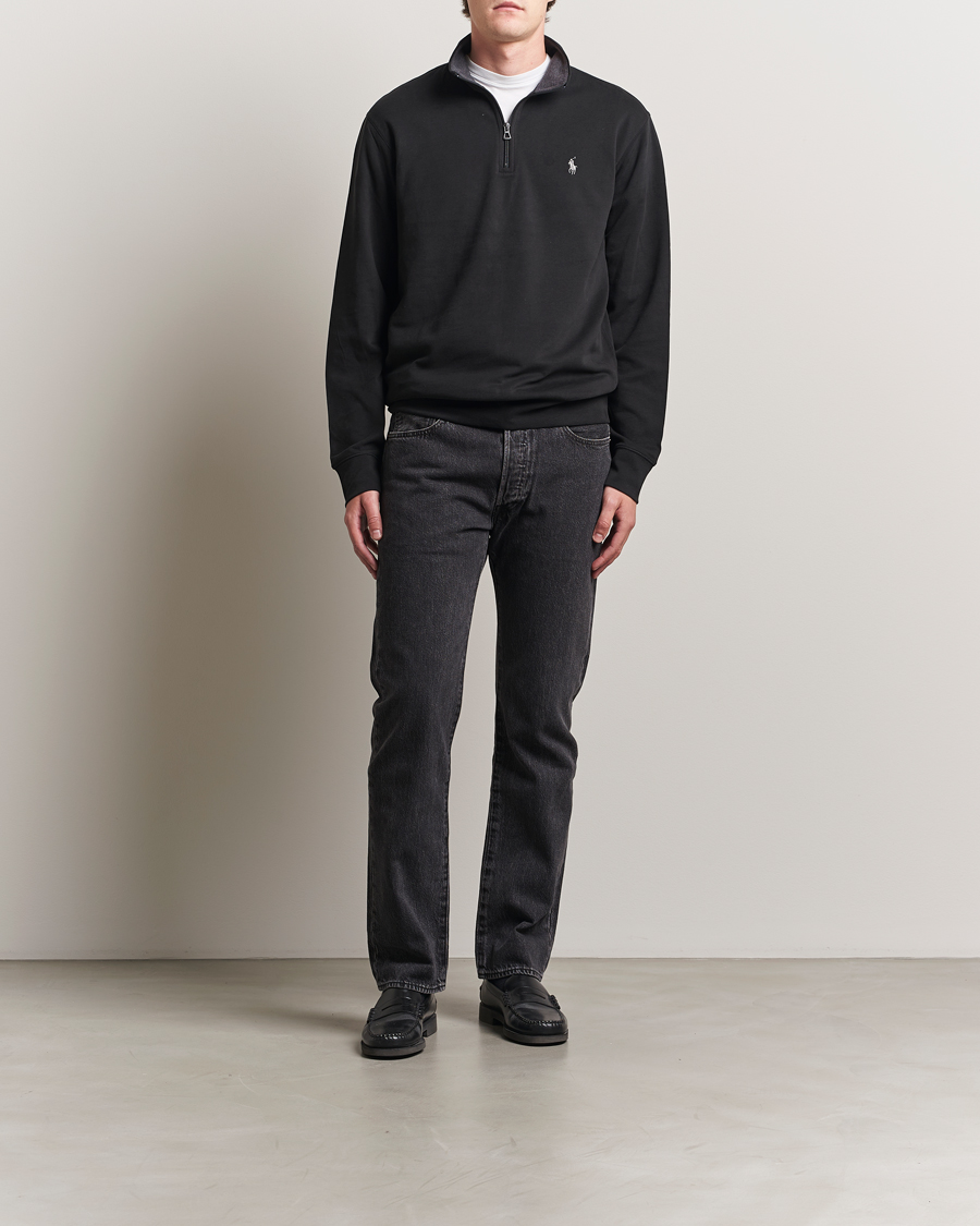 Polo Ralph Lauren Double Knit Half-Zip Sweater Polo Black en