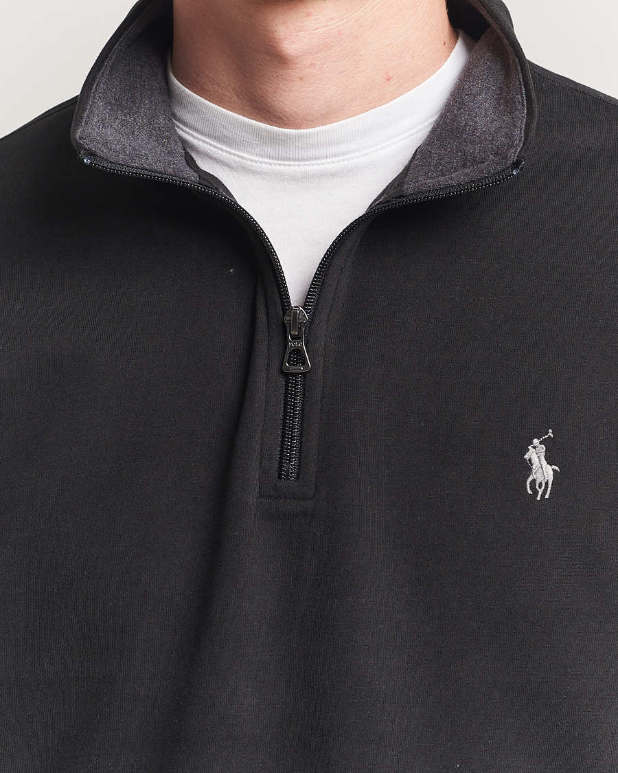 Hombres | Jerséis y prendas de punto | Polo Ralph Lauren | Double Knit Half-Zip Sweater Polo Black