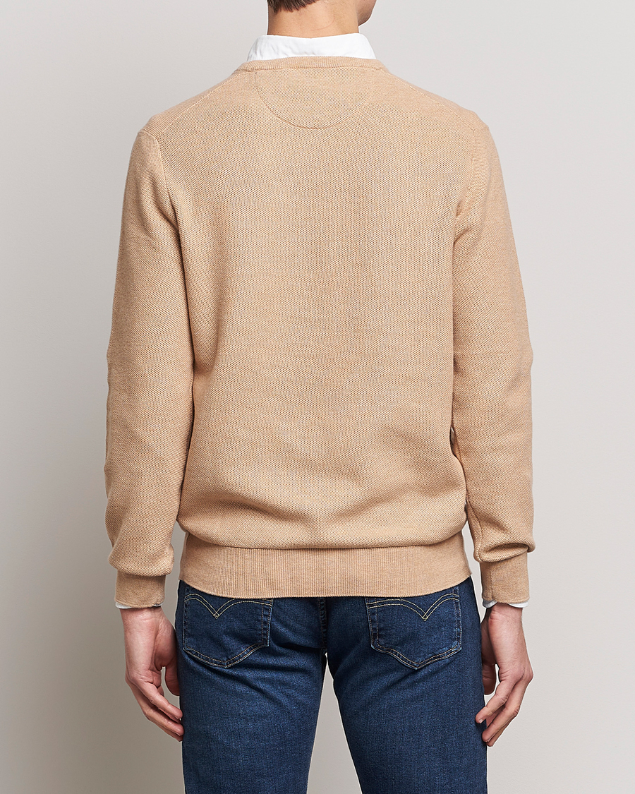 Hombres | Jerséis y prendas de punto | Polo Ralph Lauren | Textured Knitted Crew Neck Camel Melange