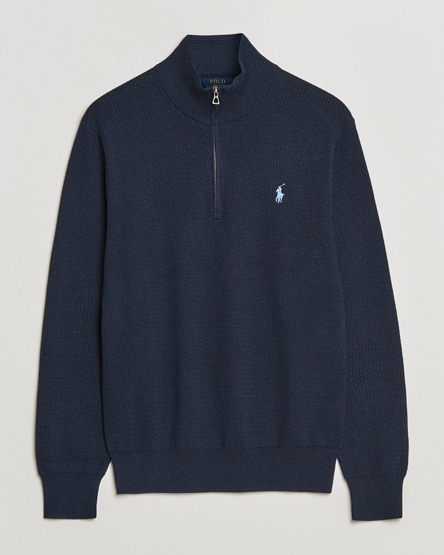 Hombres | Jerséis y prendas de punto | Polo Ralph Lauren | Textured Half Zip Navy Heather