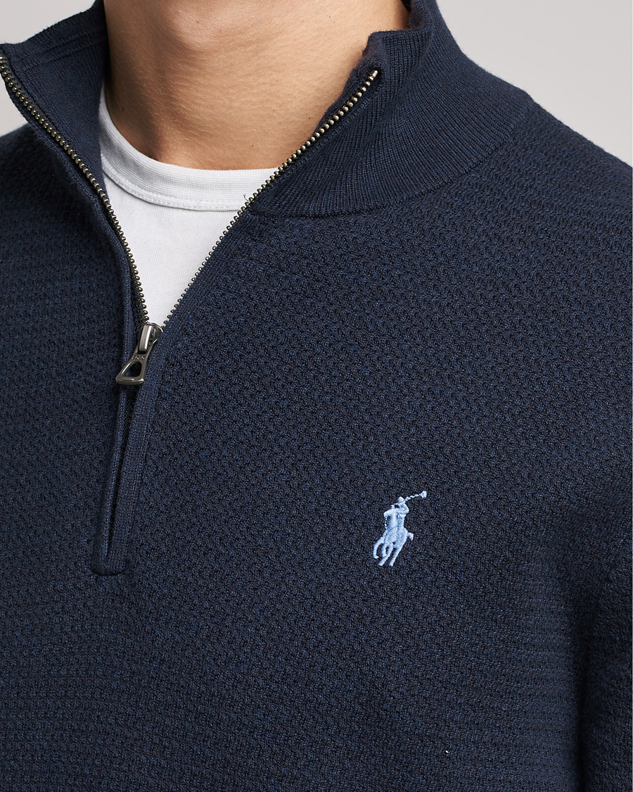 Hombres | Jerséis y prendas de punto | Polo Ralph Lauren | Textured Half Zip Navy Heather