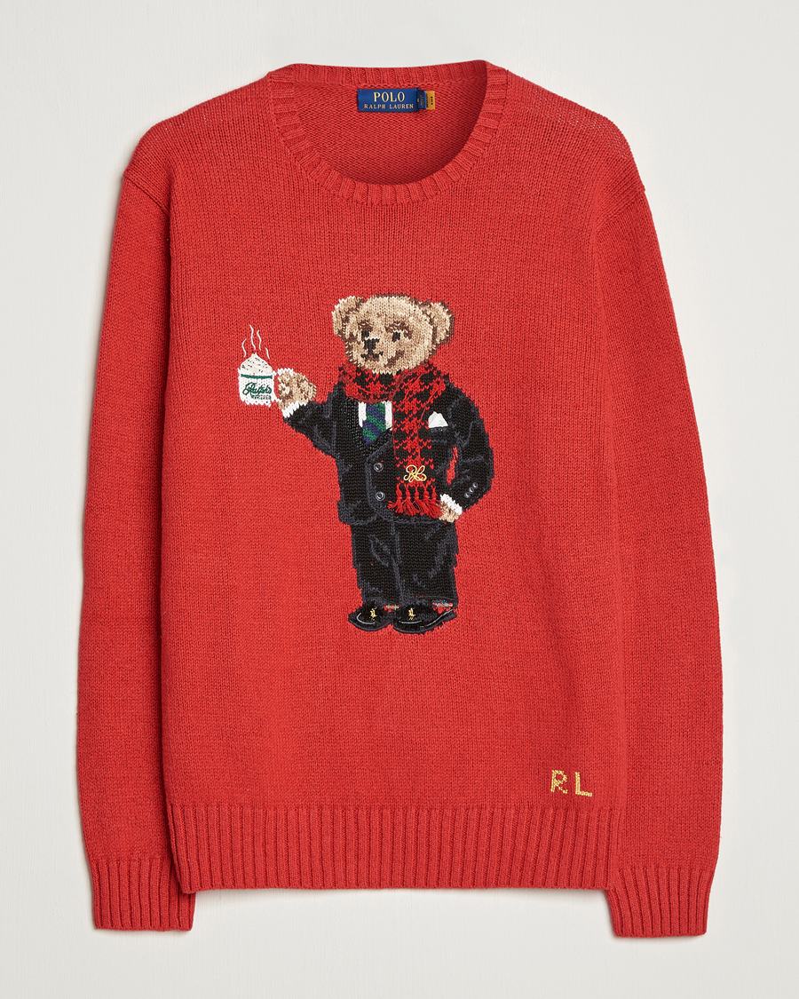 Hombres | Jerséis y prendas de punto | Polo Ralph Lauren | Lunar New Year Bear Knitted Sweater Red