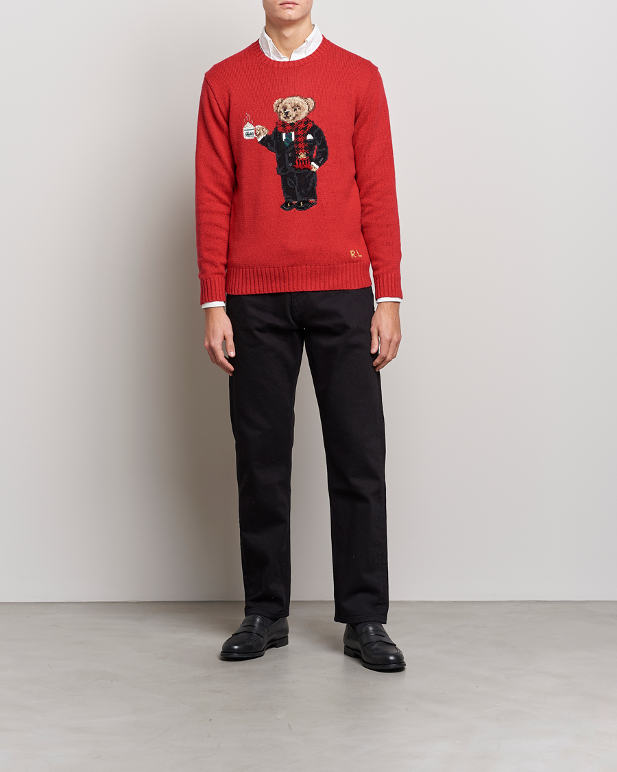 Hombres | Jerséis y prendas de punto | Polo Ralph Lauren | Lunar New Year Bear Knitted Sweater Red