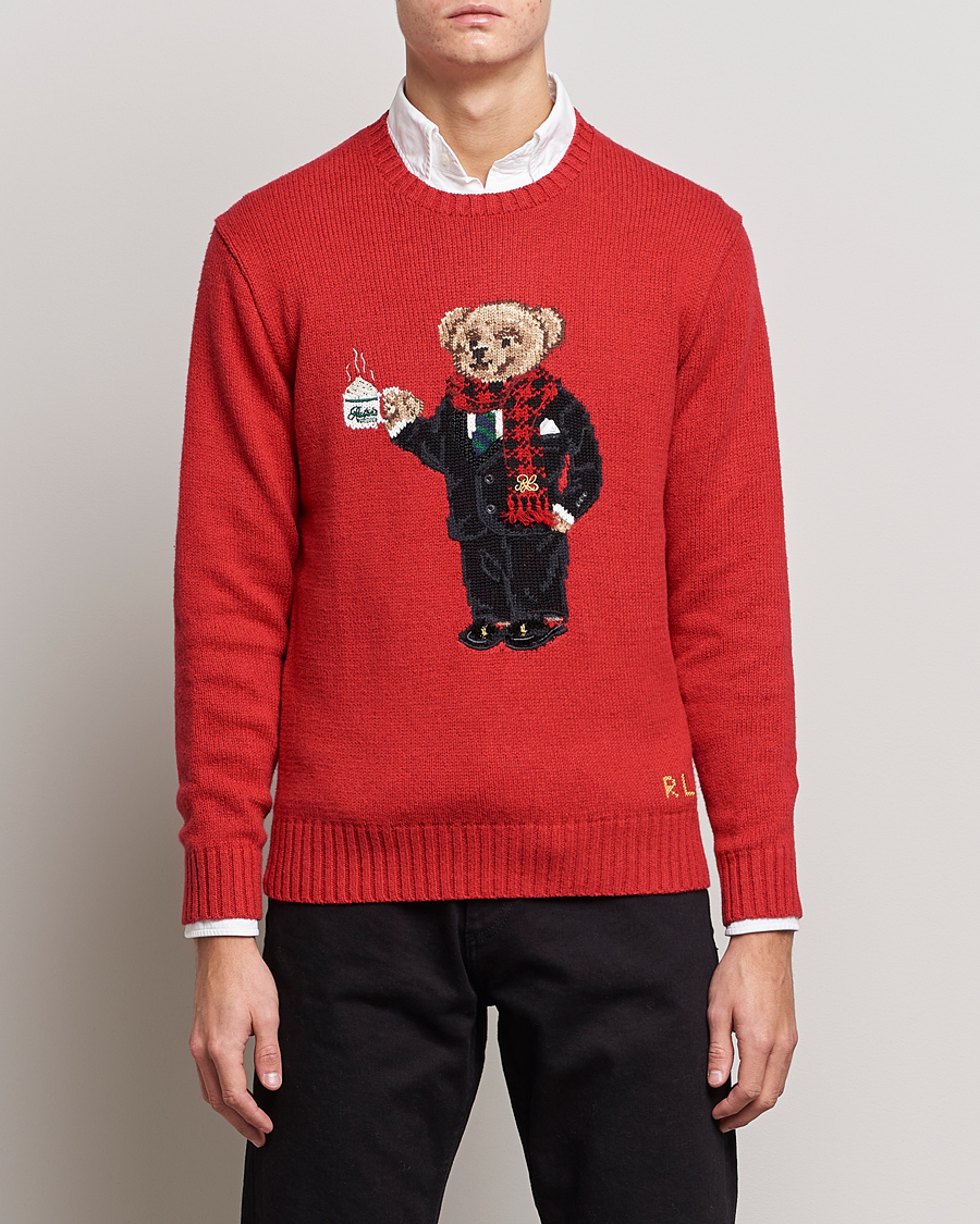 Hombres | Jerséis y prendas de punto | Polo Ralph Lauren | Lunar New Year Bear Knitted Sweater Red