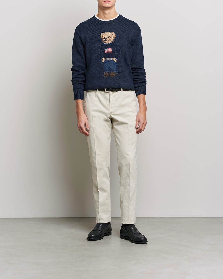 Hombres | Jerséis y prendas de punto | Polo Ralph Lauren | Flag Bear Knitted Sweater Navy