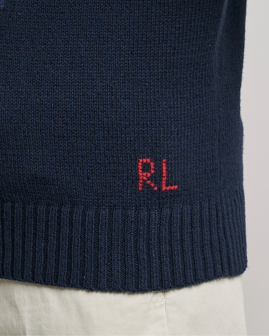 Hombres | Jerséis y prendas de punto | Polo Ralph Lauren | Flag Bear Knitted Sweater Navy