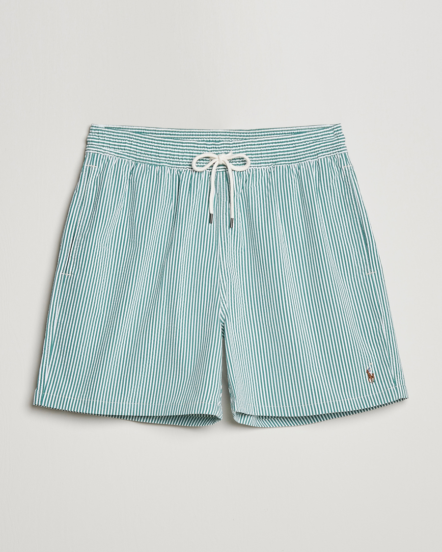 Hombres | Bañadores | Polo Ralph Lauren | Recycled Traveler Seersucker Swimshorts Green