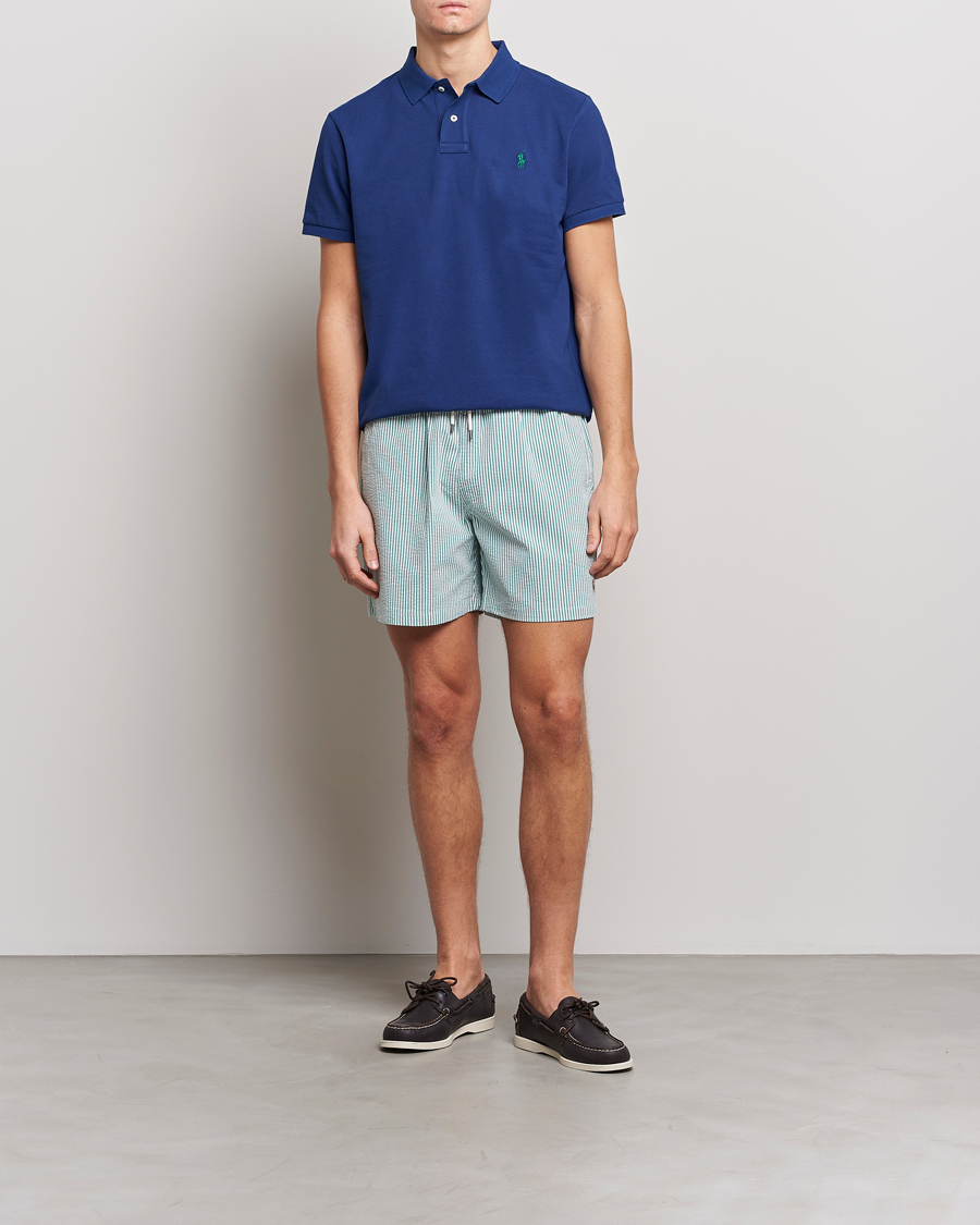 Hombres | Bañadores | Polo Ralph Lauren | Recycled Traveler Seersucker Swimshorts Green