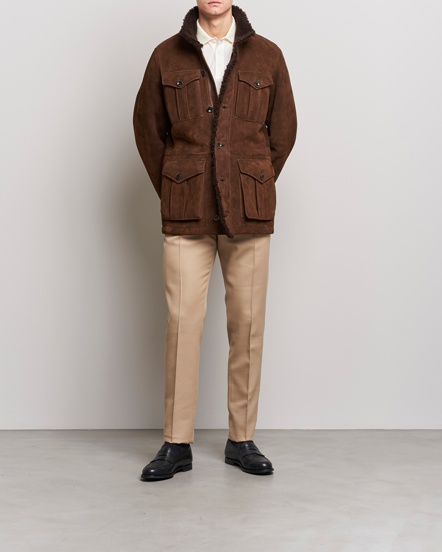 Hombres | Pantalones | Ralph Lauren Purple Label | Cavalry Twill Trousers Tan