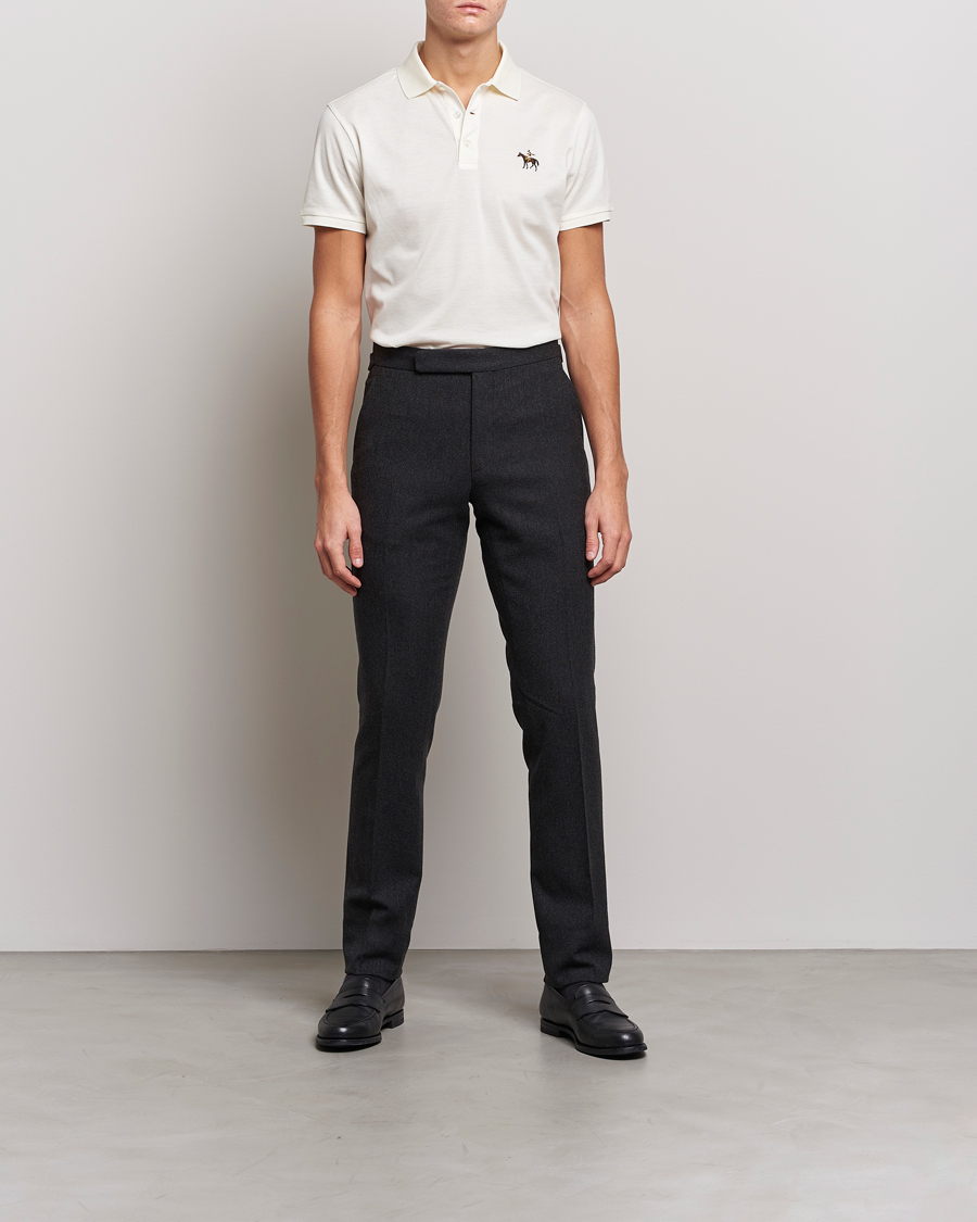 Hombres | Polos | Ralph Lauren Purple Label | Mercerized Cotton Polo Classic Cream