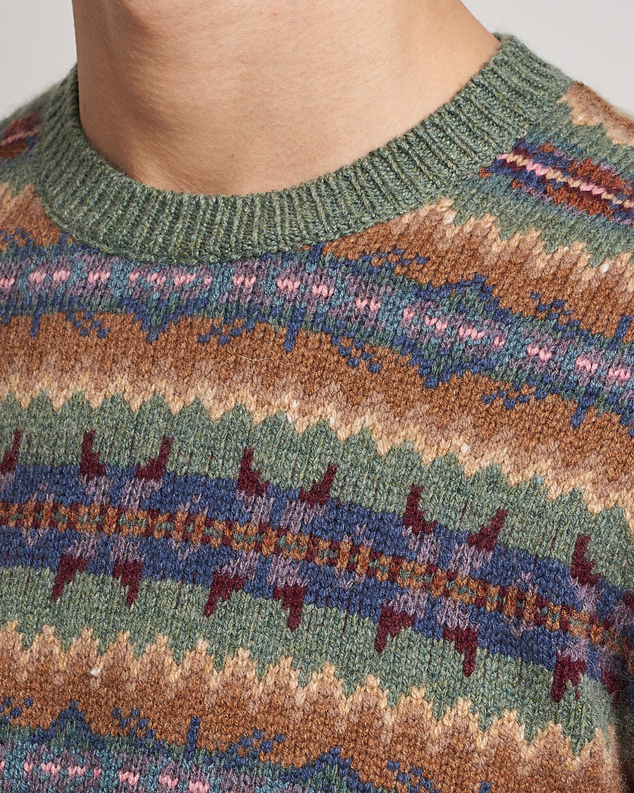 Hombres | Jerséis y prendas de punto | Ralph Lauren Purple Label | Fairisle Jacquard Sweater Tan Multi