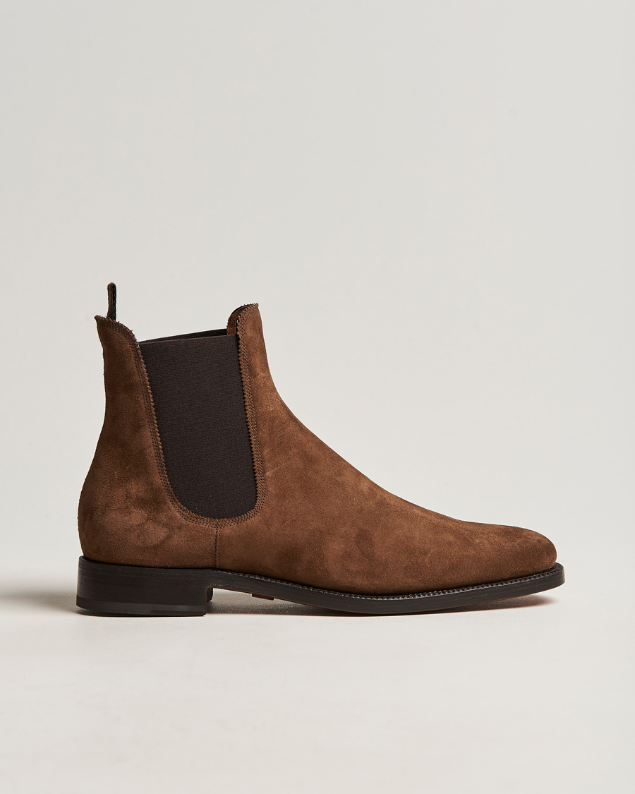 Hombres | Ralph Lauren Purple Label Penfield Chelsea Boots Chestnut Suede | Ralph Lauren Purple Label | Penfield Chelsea Boots Chestnut Suede