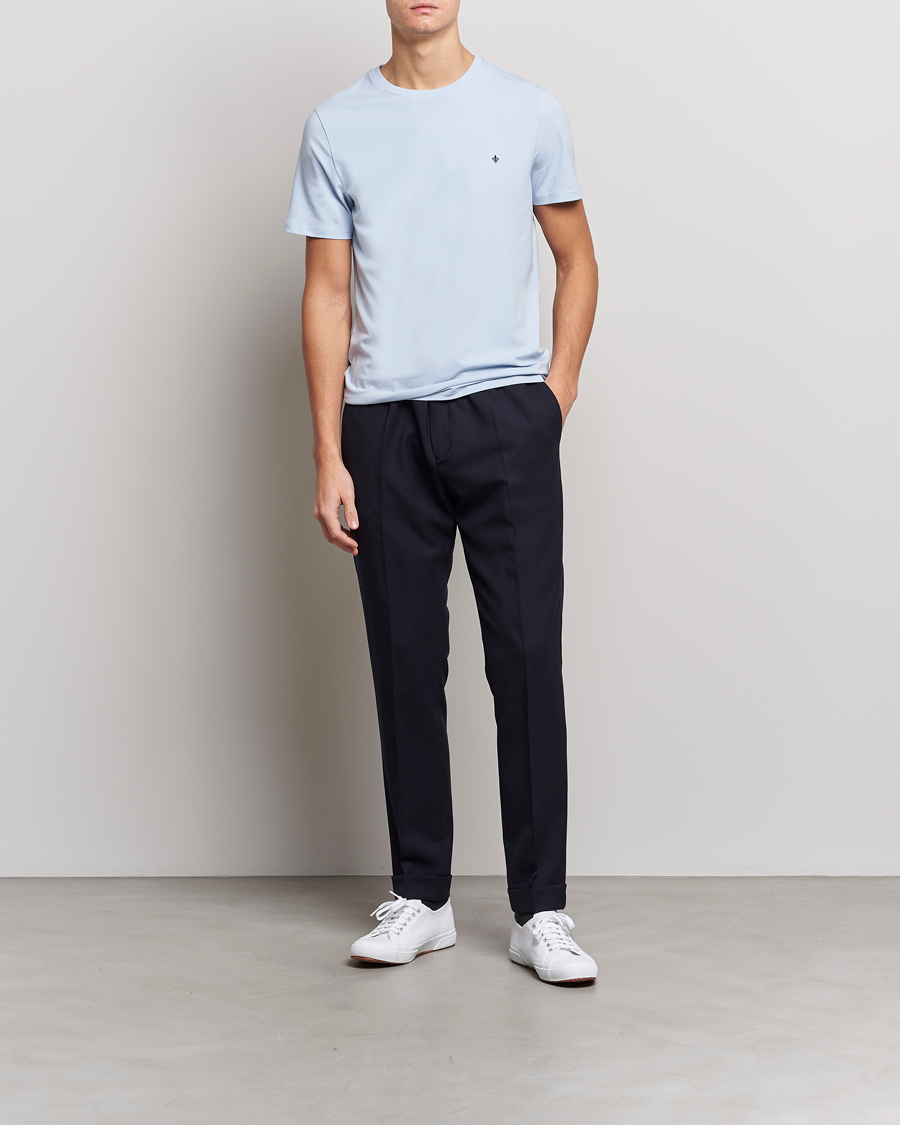 Hombres | Camisetas | Morris | James Crew Neck T-shirt Light Blue