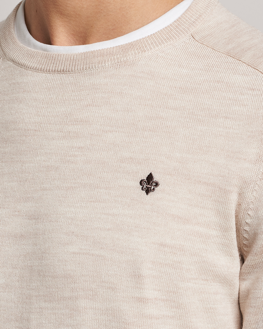 Hombres | Jerséis y prendas de punto | Morris | Merino Crew Neck Pullover Ecru
