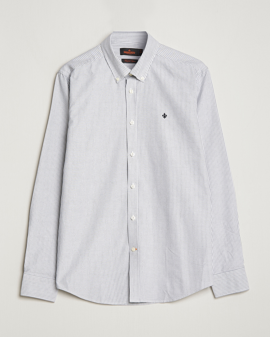 Hombres | Camisas | Morris | Douglas Oxford Striped Shirt Blue