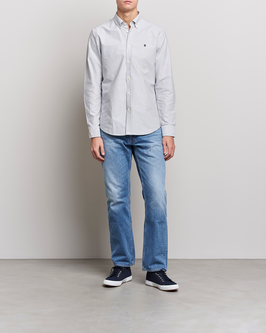 Hombres | Camisas | Morris | Douglas Oxford Striped Shirt Blue