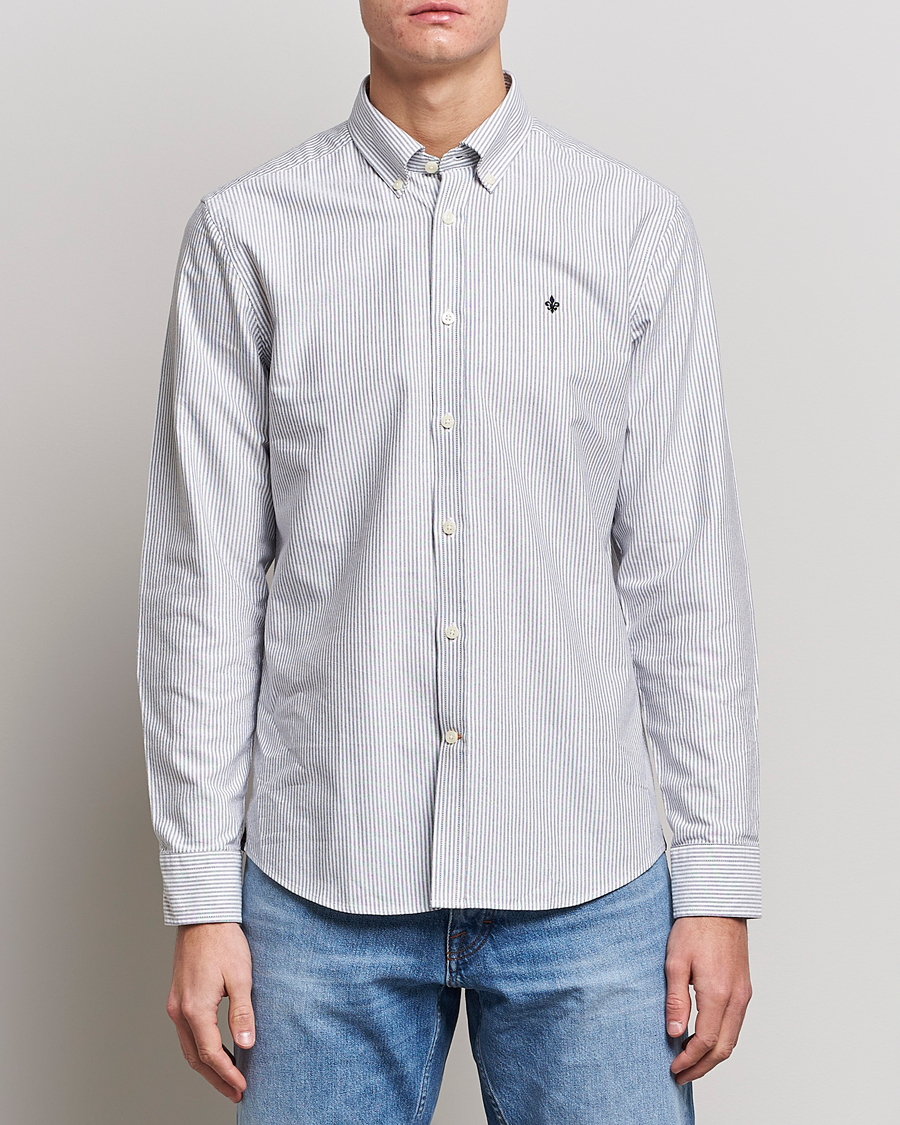 Hombres | Camisas | Morris | Douglas Oxford Striped Shirt Blue