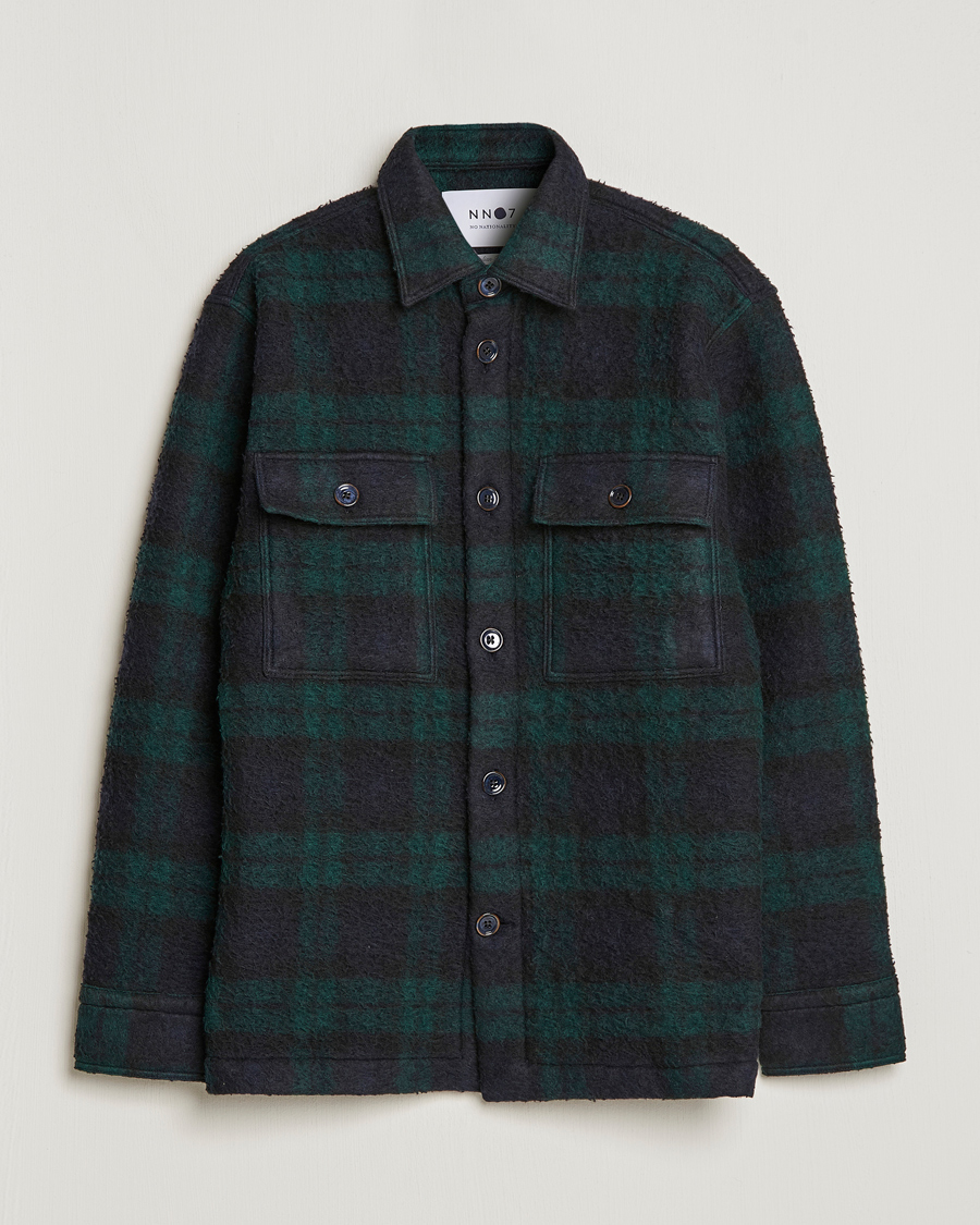 Hombres | Abrigos y chaquetas | NN07 | Soren Blackwatch Checked Jacket Navy/Green
