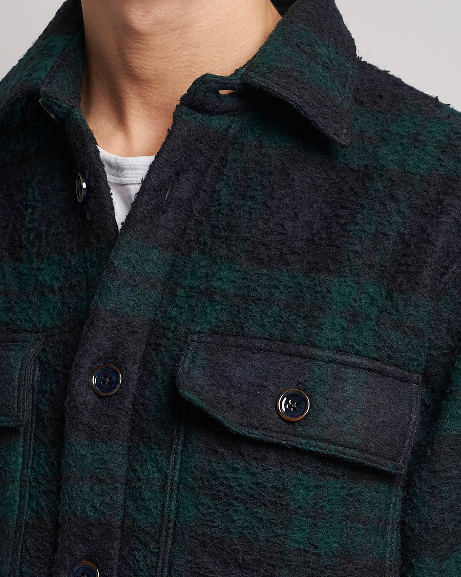 Hombres | Abrigos y chaquetas | NN07 | Soren Blackwatch Checked Jacket Navy/Green