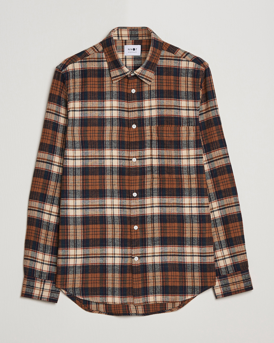 Hombres | Camisas | NN07 | Arne Brushed Cotton Checked Shirt Multi