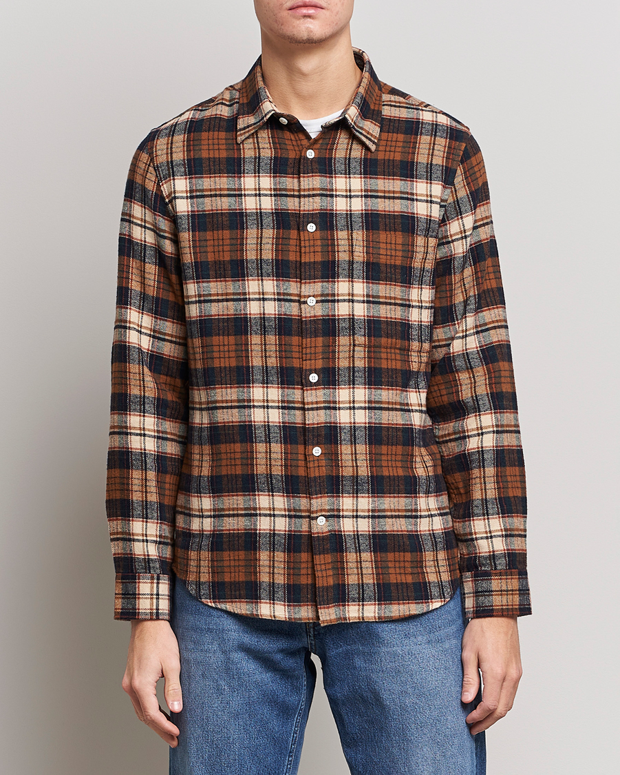 Hombres | Camisas | NN07 | Arne Brushed Cotton Checked Shirt Multi