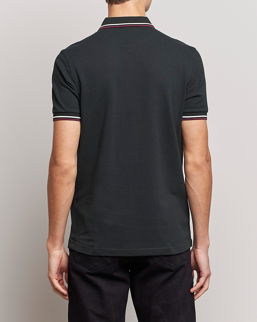 Hombres | Polos | Fred Perry | Twin Tipped Polo Shirt Night Green Ecru