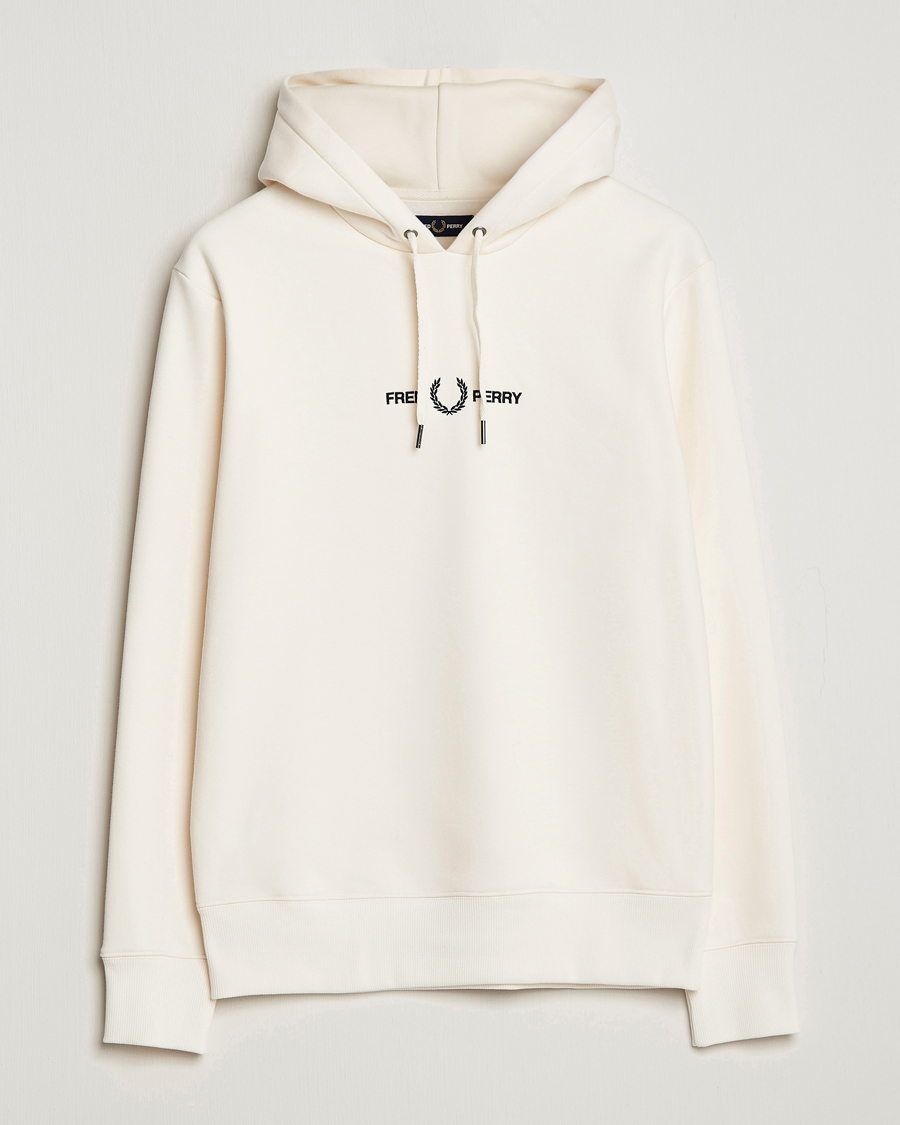 Hombres | Jerséis y prendas de punto | Fred Perry | Emboided Hooded Sweatshirt Ecru
