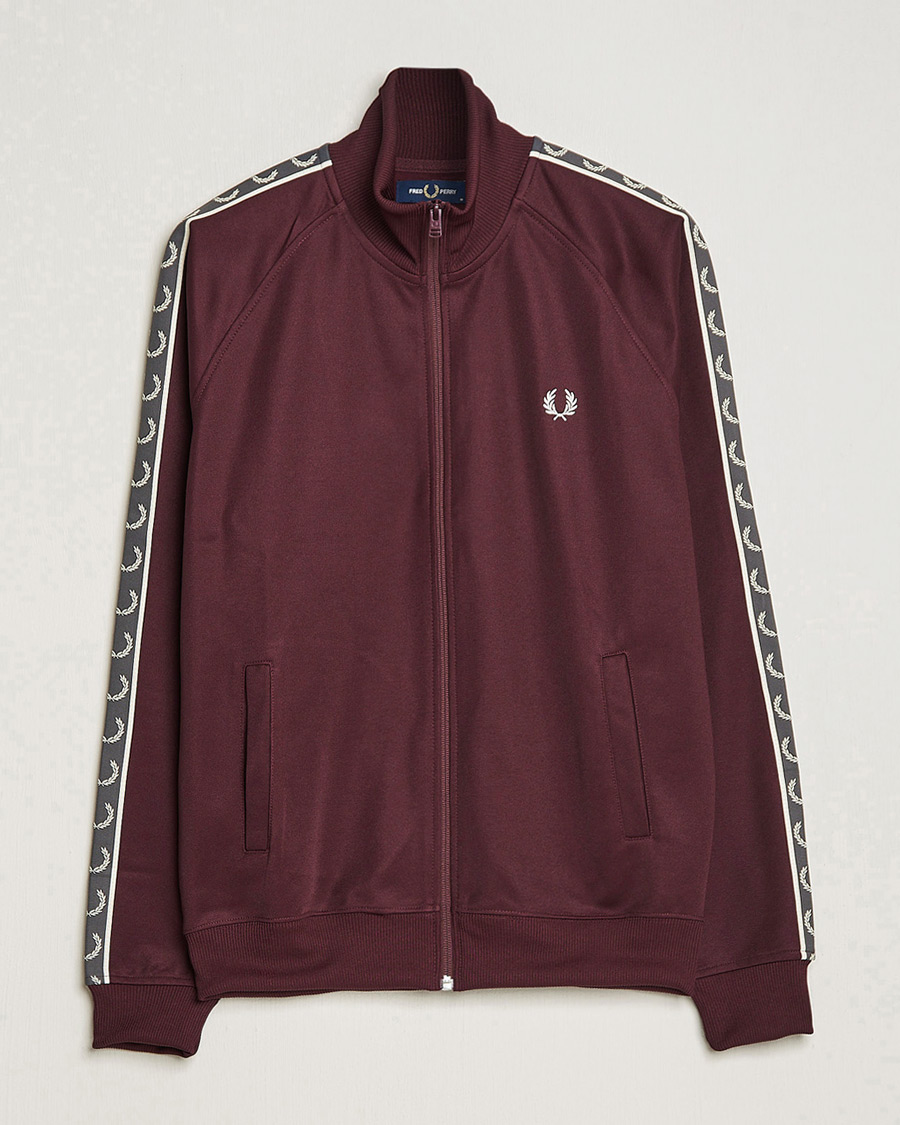 Hombres | Jerséis y prendas de punto | Fred Perry | Taped Track Jacket Oxblood