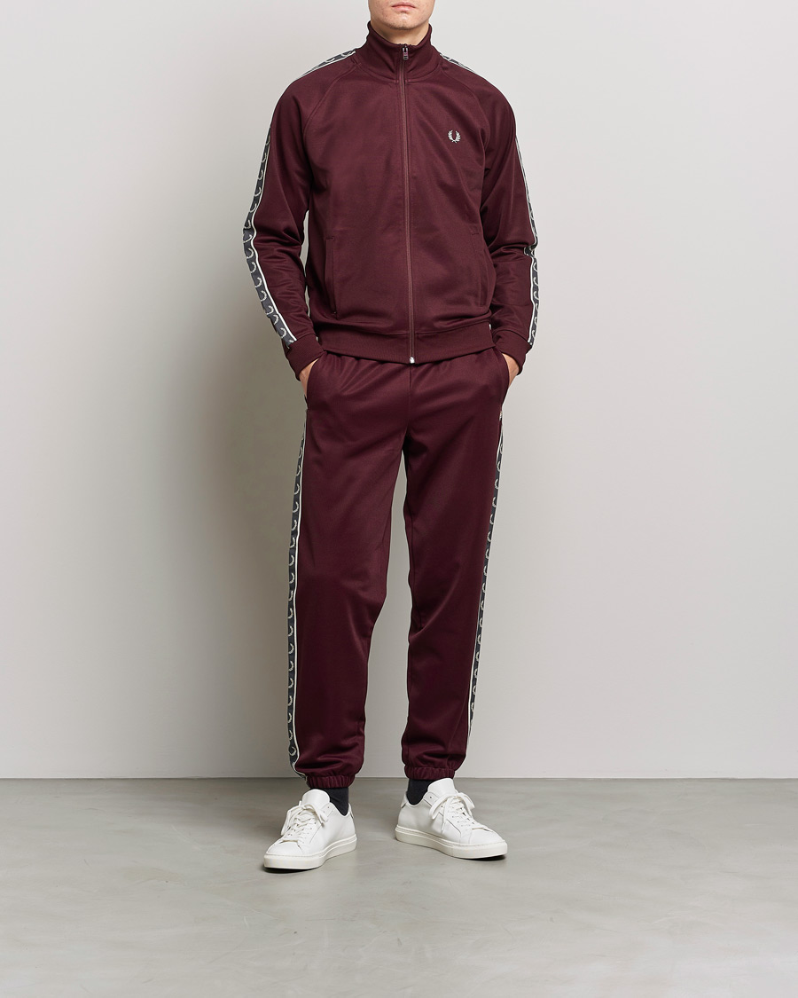 Hombres | Jerséis y prendas de punto | Fred Perry | Taped Track Jacket Oxblood