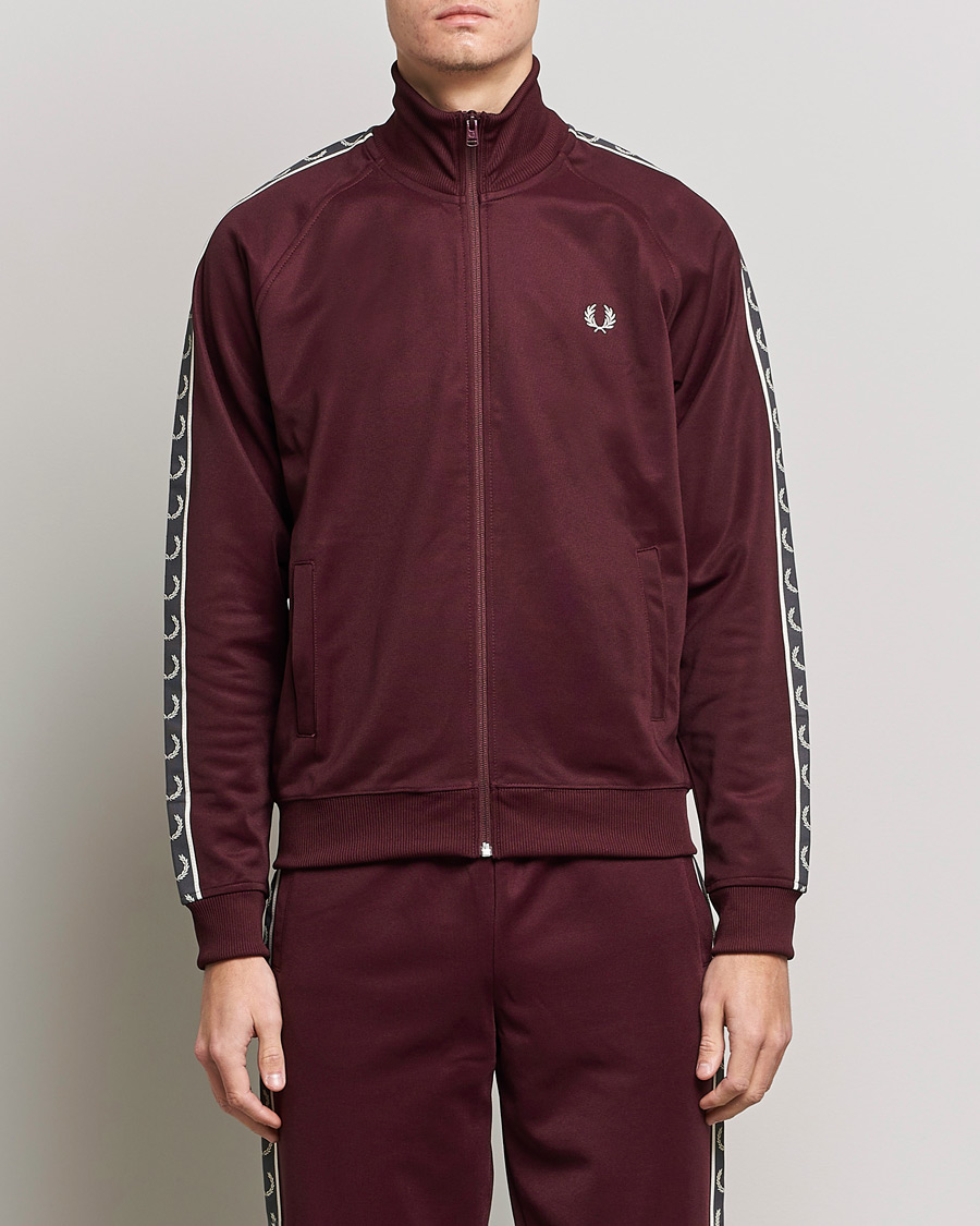 Hombres | Jerséis y prendas de punto | Fred Perry | Taped Track Jacket Oxblood