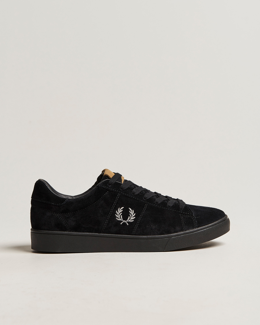 Hombres | Fred Perry Spencer Suede Sneaker Black | Fred Perry | Spencer Suede Sneaker Black