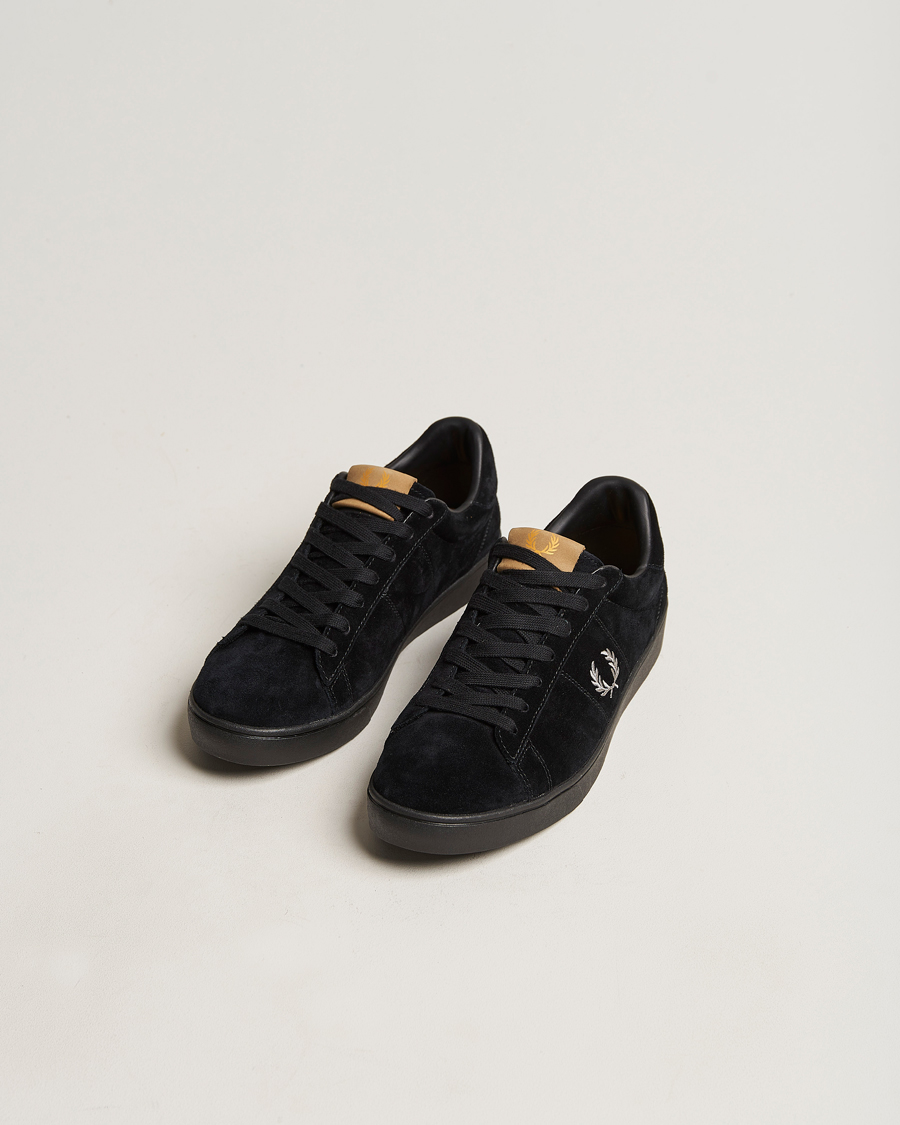 Hombres | Fred Perry Spencer Suede Sneaker Black | Fred Perry | Spencer Suede Sneaker Black