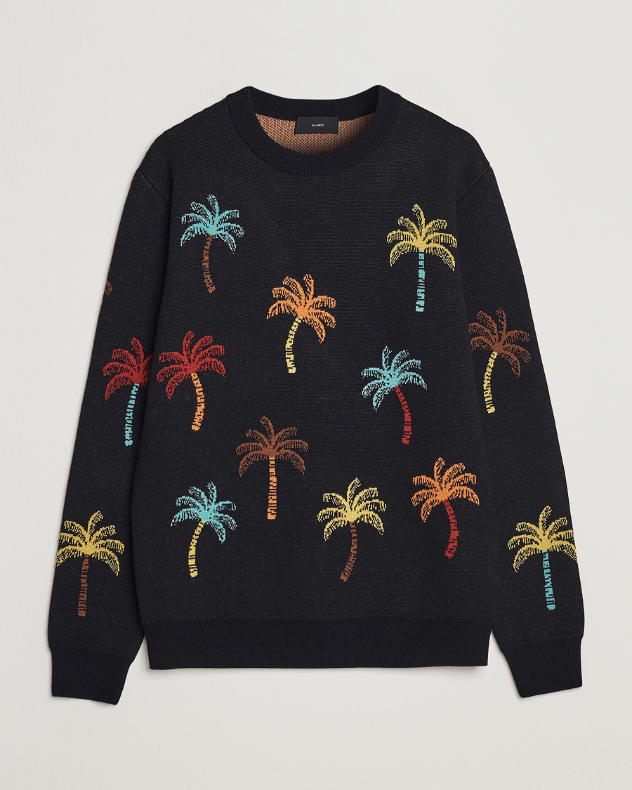 Hombres | Jerséis y prendas de punto | Alanui | Palm Tree Jacquard Sweater Black
