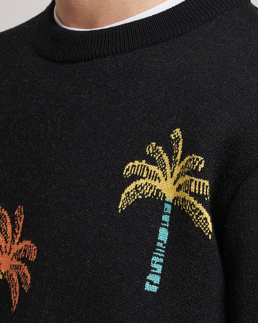 Hombres | Jerséis y prendas de punto | Alanui | Palm Tree Jacquard Sweater Black