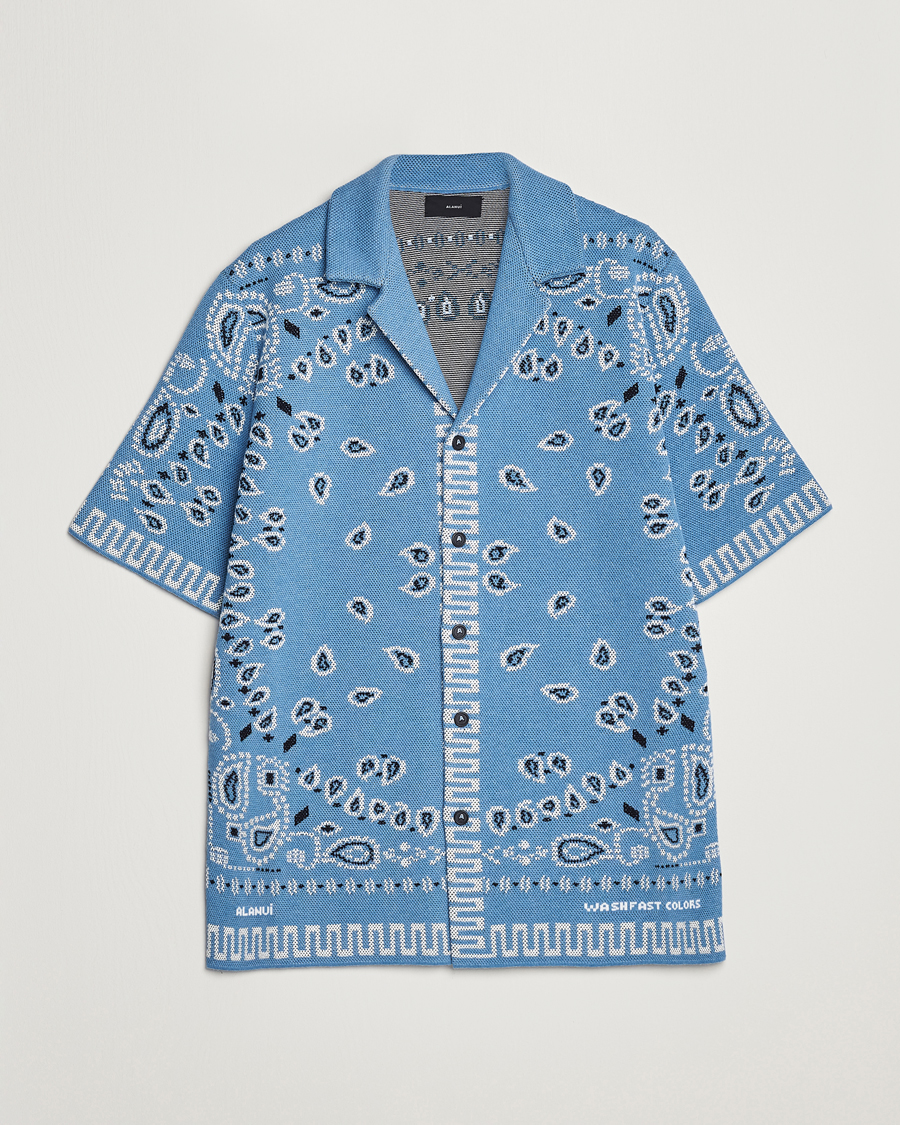 Hombres | Camisas | Alanui | Bandana Print Camp Shirt Light Blue