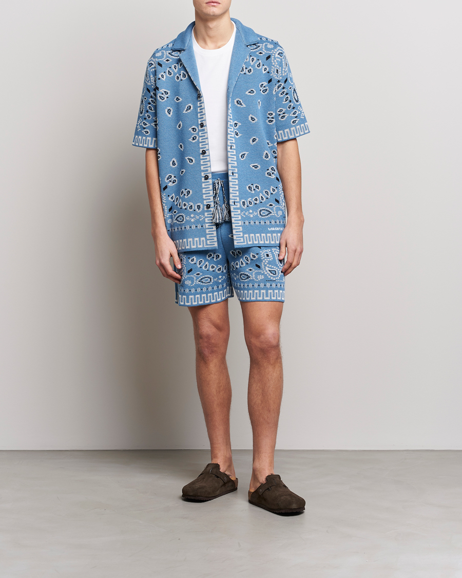 Hombres | Camisas | Alanui | Bandana Print Camp Shirt Light Blue