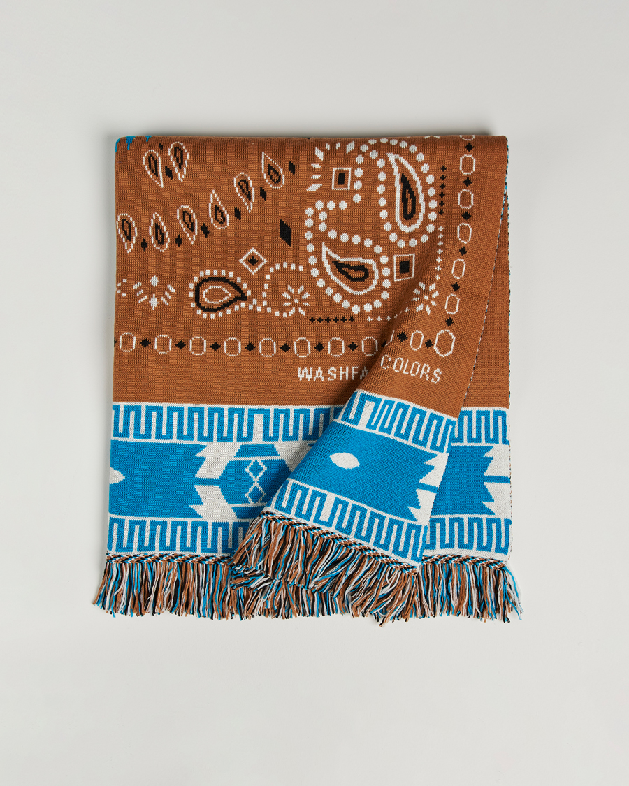 Hombres | Alanui Bandana Jacquard Blanket Brown | Alanui | Bandana Jacquard Blanket Brown