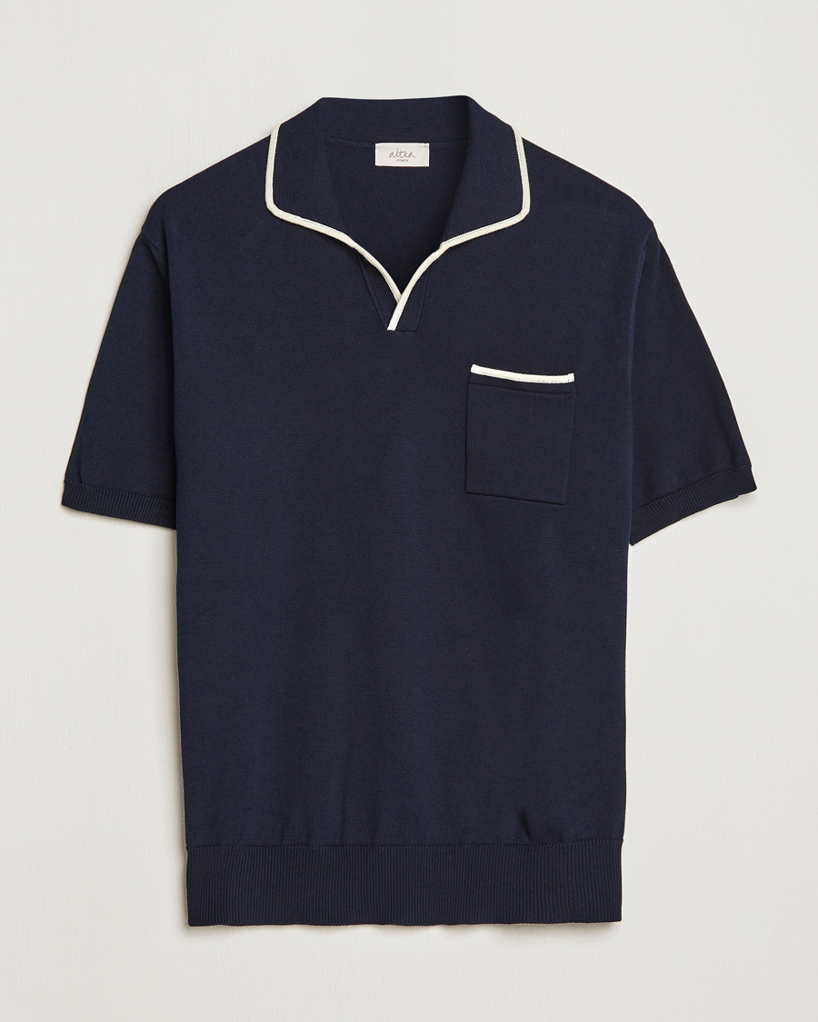 Hombres | Polos | Altea | Short Sleeve Riviera Polo Navy