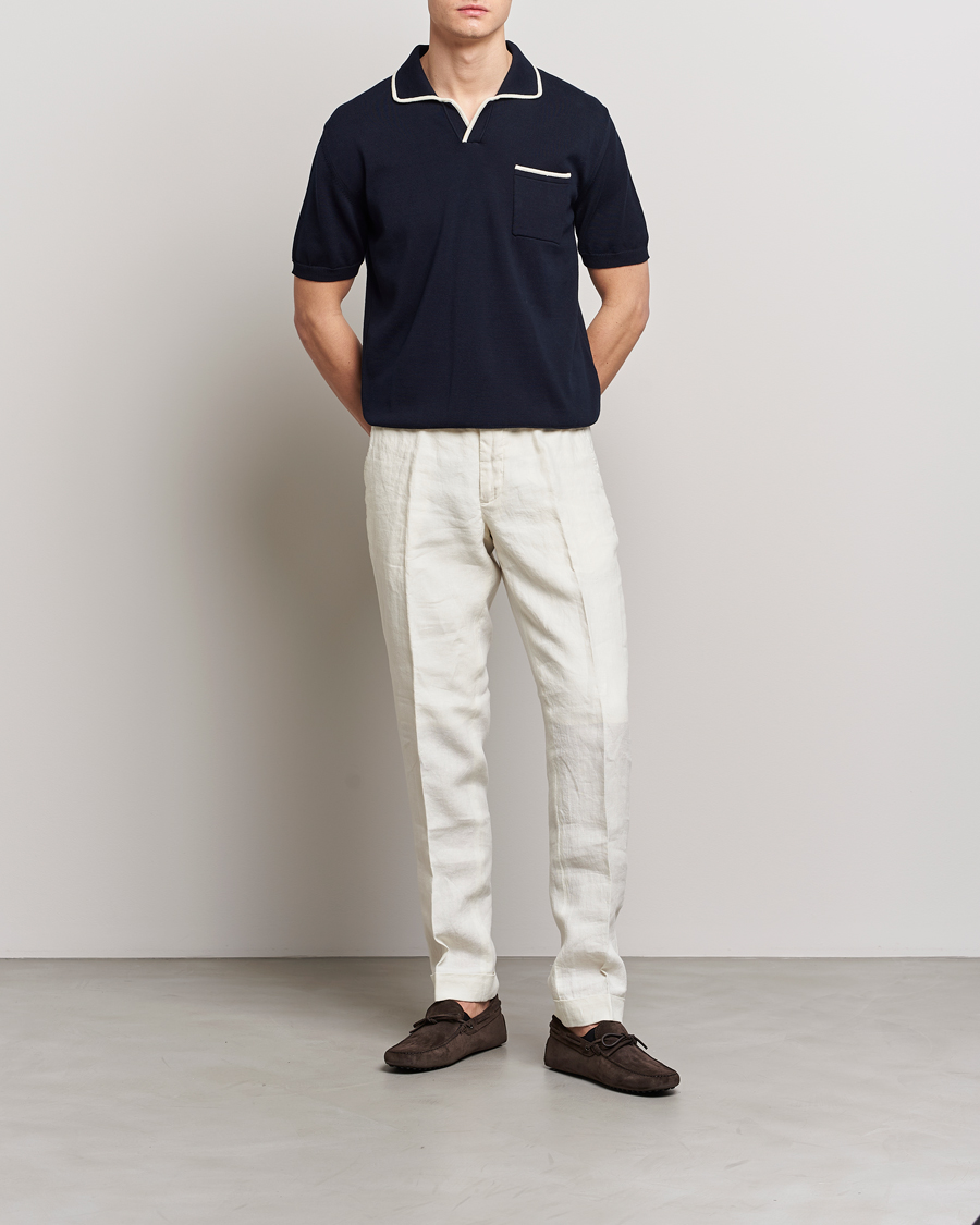 Hombres | Polos | Altea | Short Sleeve Riviera Polo Navy