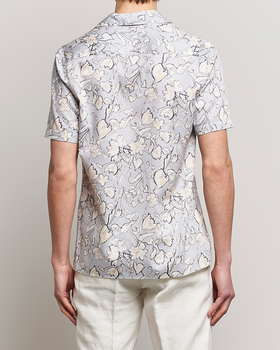 Hombres | Camisas | Altea | Printed Bowling Shirt Light Grey