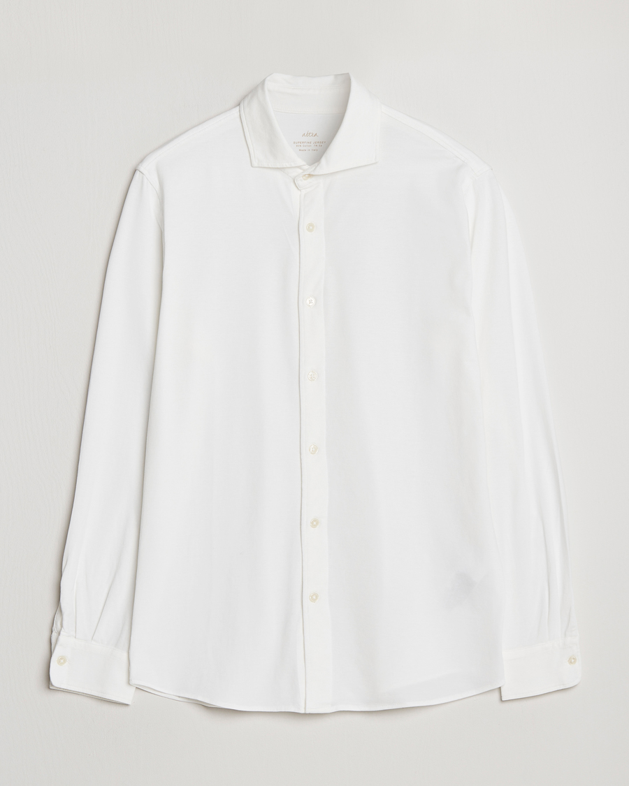 Hombres | Camisas | Altea | Jersey Stretch Shirt White