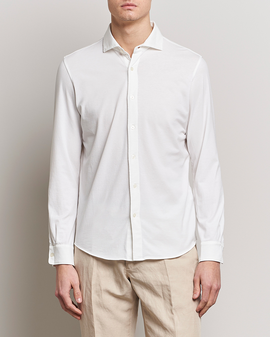 Hombres | Camisas | Altea | Jersey Stretch Shirt White