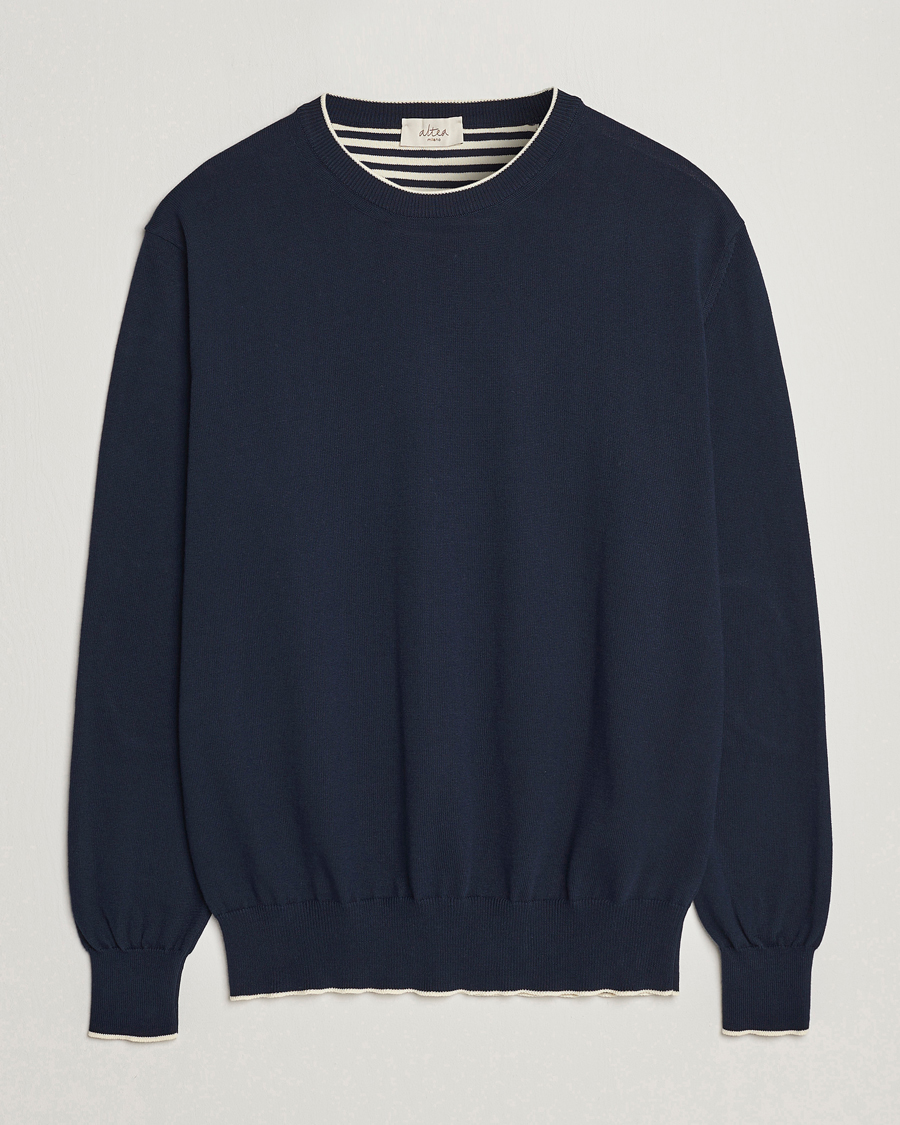 Hombres | Jerséis y prendas de punto | Altea | Soft Cotton Pullover Navy